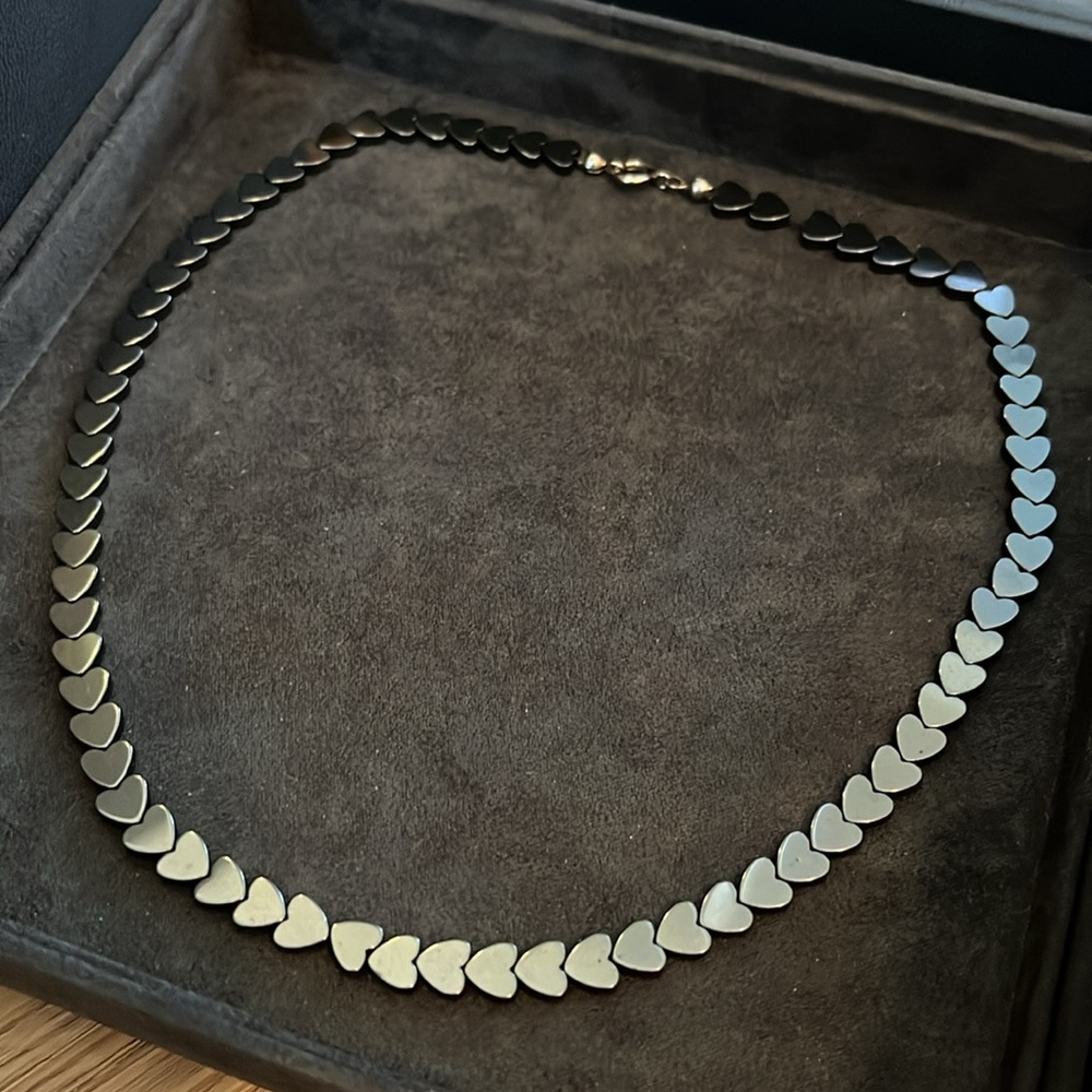 Hematite Heart Necklace